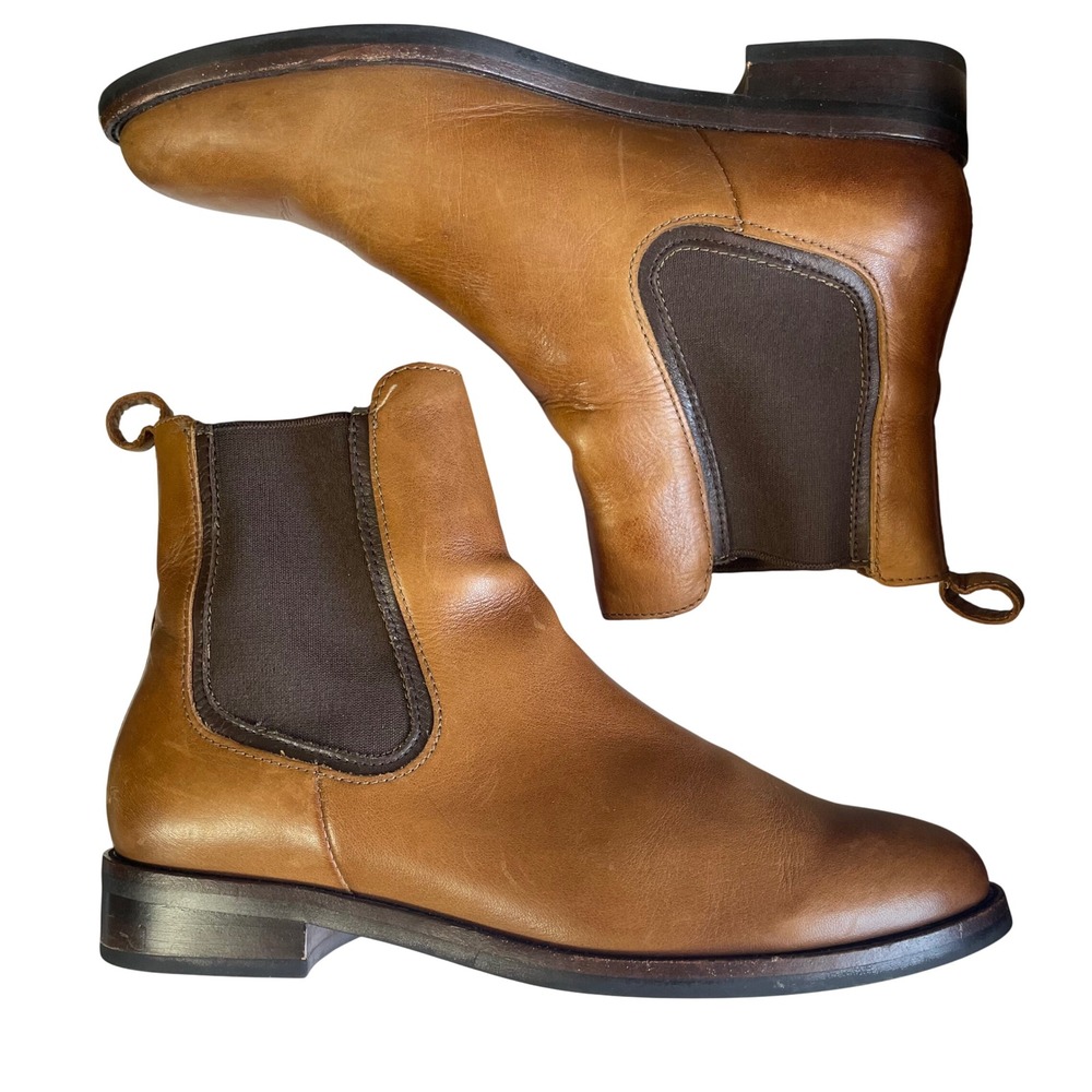 Thursday Boot Co. Size 7.5 Everyday Chelsea Boots Honey Brown Leather Womens
